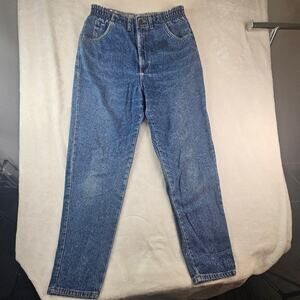 Vintage 90s Lee Jeans 12 Women’s Medium
blue Wash elastic waist made in USA